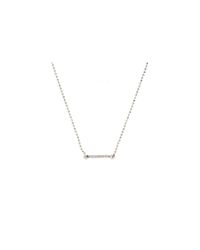 Luv Aj - Metallic Pave Barbell Charm Necklace In Silver - Lyst