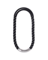 FLorian | Metallic Silver And Black Braid Necklace | Lyst