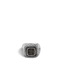 John Hardy | Black Classic Chain Square 18.7Mm Ring | Lyst
