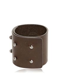 Rick Owens | Brown Leather Cuff Bracelet for Men | Lyst