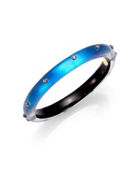 Alexis Bittar | Blue Neo-Bohemian Lucite & Crystal Rivet Bangle Bracelet | Lyst