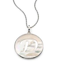 Ippolita | Metallic Mother-of-pearl & Sterling Silver Large Initial Charm | Lyst