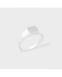 Paul Smith | Metallic Silver Textured Top Ring - Helena Rohner | Lyst