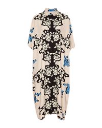 Carolina Herrera | Black Bordered Floral Print Shirt Dress | Lyst