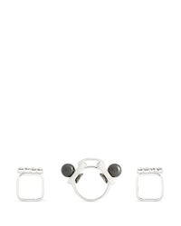 Joomi Lim | Metallic 'modern Muse' Rhodium Sphere Crystal Ring Set | Lyst