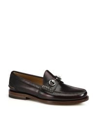 Gucci | Purple Medek Leather Horsebit Loafers for Men | Lyst