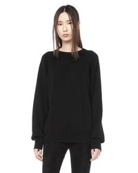 Alexander Wang | Black Jersey Cut Out Pullover Sweater | Lyst