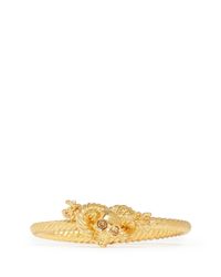 Alexander McQueen | Metallic Twisted Rope Skull And Knot Bracelet | Lyst