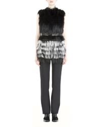 Yigal Azrouël Gray Ombre Fur Vest