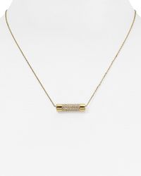Michael Kors | Gold City Barrel Pendant Necklace, 18" | Lyst