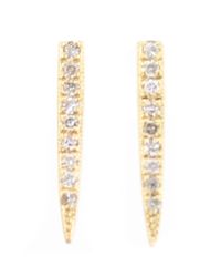 Jacquie Aiche - Metallic Medium 14k Gold With White Diamonds Ice Pick Studs - Lyst