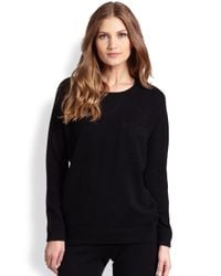 Saks Fifth Avenue | Black Cashmere Sweatshirt | Lyst
