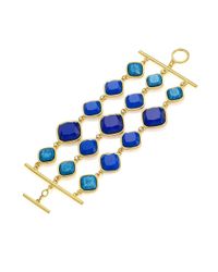 ABS By Allen Schwartz | Metallic Sunset Blvd Cushion Three-row Bracelet | Lyst