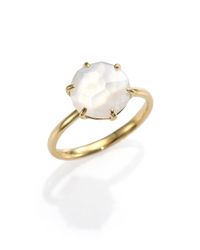 Ippolita | Metallic Rock Candy Mother-of-pearl, Clear Quartz & 18k Yellow Gold Doublet Ring | Lyst