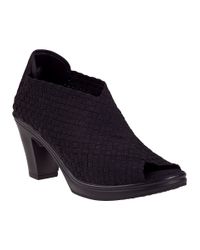 Bernie Mev | Claire Open Toe Bootie Black Fabric | Lyst