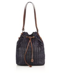 Eric Javits | Blue Ami Woven Bucket Bag | Lyst