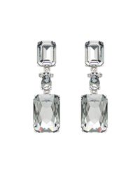 Oscar de la Renta | Black Diamond Octagon Stone Earrings | Lyst