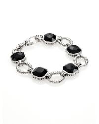 Lagos | Metallic Black Onyx Doublet Sterling Silver Link Bracelet | Lyst