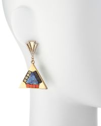 Lulu Frost - Blue Petra Triangle Mosaic Drop Earrings - Lyst
