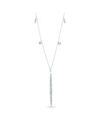 Anne Sisteron | Metallic 14kt White Gold Diamond Jumbo Beam Necklace | Lyst
