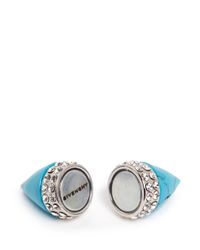 Givenchy | Blue Small Turquoise Double Cone Magnetic Earring | Lyst