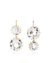 Renee Lewis | Metallic One Of A Kind Round Rock Quartz Earrings | Lyst