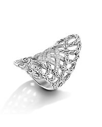 John Hardy | Metallic Large Woven Braided Saddle Ring | Lyst