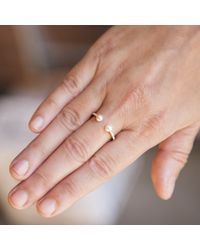 Anne Sisteron - Metallic 14kt Yellow Gold Diamond Pearl Tastemaker Ring - Lyst