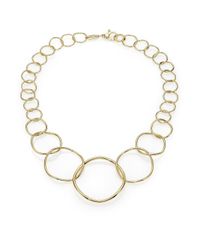 Ippolita | Metallic Glamazon 18k Yellow Gold Graduated Wavy Circle Necklace | Lyst