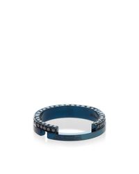 Maison Dauphin | Blue Rhodium And Black Diamond Double Asymmetric Ring | Lyst