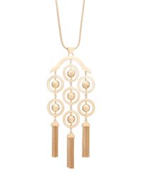 Trina Turk | Metallic Long Pendant Necklace | Lyst