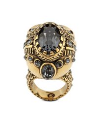 Alexander McQueen | Metallic Victorian Jewelled Skull Ring | Lyst