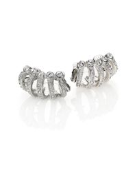 Oscar de la Renta | Metallic PavÉ Crystal Multi-Hoop Ear Cuffs | Lyst