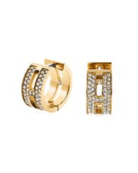 Michael Kors - Metallic Brilliance Pave Hug Earrings - Lyst