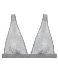 Only Hearts | Gray Metallic Jersey Bralette | Lyst