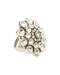 Oscar de la Renta | Metallic Crystal Ring | Lyst