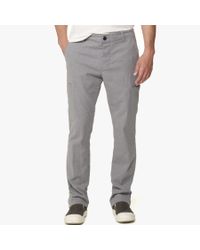 James Perse Gray Cotton Flannel Cargo Pant for men