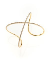 Michael Kors | Metallic Brilliance Statement PavÉ X Cuff Bracelet/Goldtone | Lyst