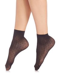 Wolford | Black Daria Socks | Lyst