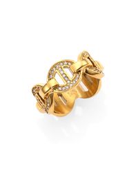 Michael Kors | Metallic Heritage Maritime PavÉ Chain Ring | Lyst