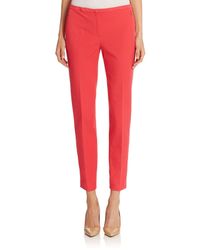 Elie Tahari | Red Marcia Skinny Ankle Pants | Lyst