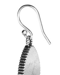 Philippe Audibert | White 'crees' Milgrain Pear Cut Stone Drop Earrings | Lyst