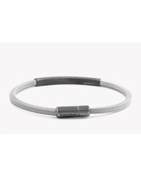 Tateossian - Metallic Silver Pop Ruthenium Square Id Bracelet In Sterling Silver & Ruthenium - Lyst