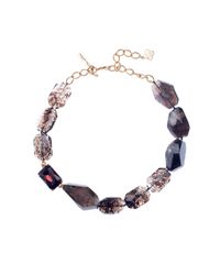 Oscar de la Renta | Purple Burgundy Quartz Glass & Swarovski Crystal Necklace | Lyst
