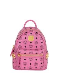 MCM | Pink Extra Mini Stark Coated Canvas Backpack | Lyst