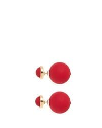 Kenneth Jay Lane | Red Double Sphere Earrings | Lyst