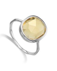 Monica Vinader | Pink Siren Medium Stacking Ring | Lyst