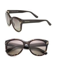 Jimmy Choo | Brown Nurias 54mm Square Sunglasses | Lyst