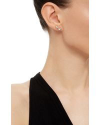 Ryan Storer | Pink Rose Gold Plated Swarovski Crystal Ear Cuff With Stud | Lyst