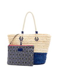 Trina Turk | Blue Caipirinha Straw Tote | Lyst